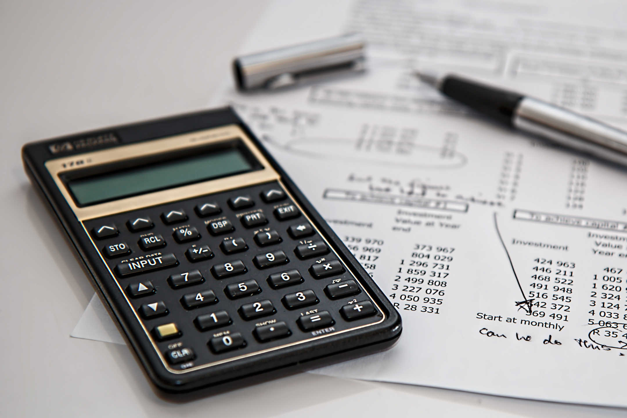 Paper Containing Accounting Record on Table